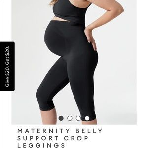 Blanqi maternity crop leggings black XL excellent condition